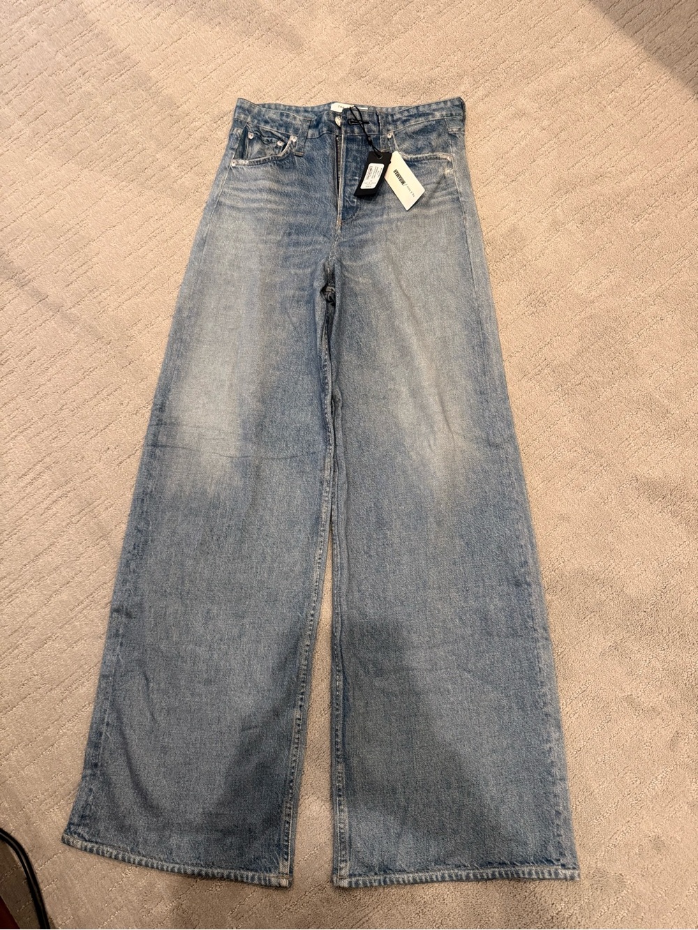 rag & bone Women's Light Blue Flare Jeans - Picture 3 of 7